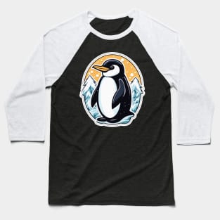 Penguin Christmas Illustration Baseball T-Shirt